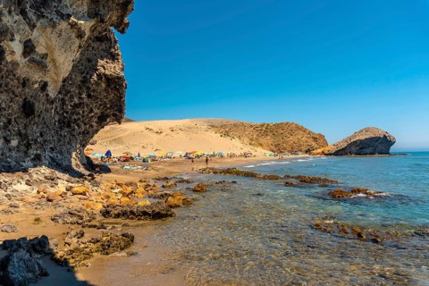 The Monsul beach of the Cabo de Gata Natural Park
