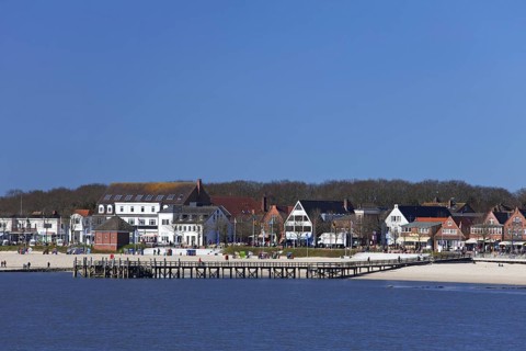 Beach of seaside resort at Wyk auf Foehr