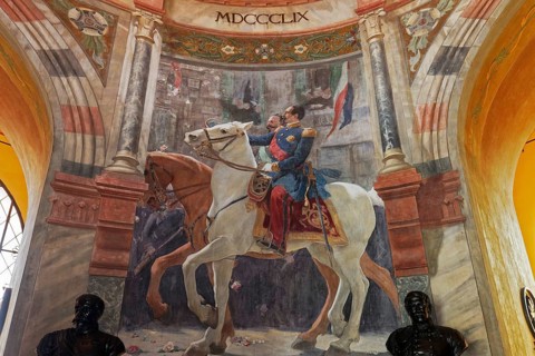 Painting Vittorio Emanuele II on Horseback