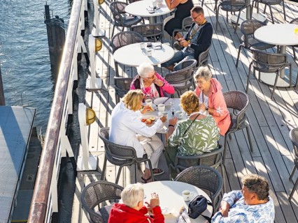 Tea Time on the Lido Deck of the cruise ship Vasco da Gama