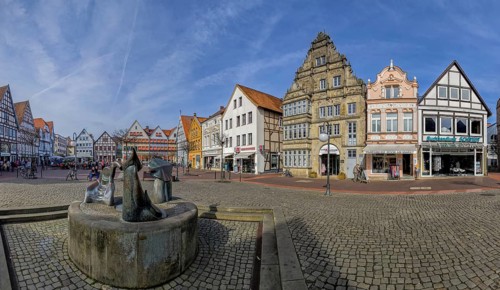 Marketplace Panorama Stadthagen Germany