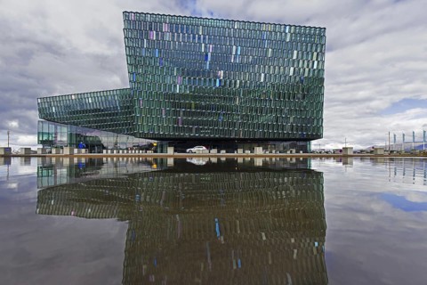Harpa Concert Hall and conference centre in the capital city Reykjavik