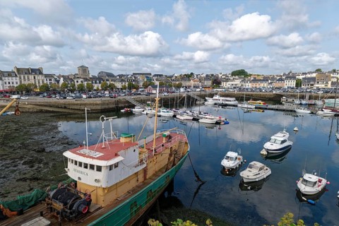 The inland port of Concarneau in Brittany. Finistere