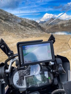 BMW Motorrad navigation device at Colle Sommeiller