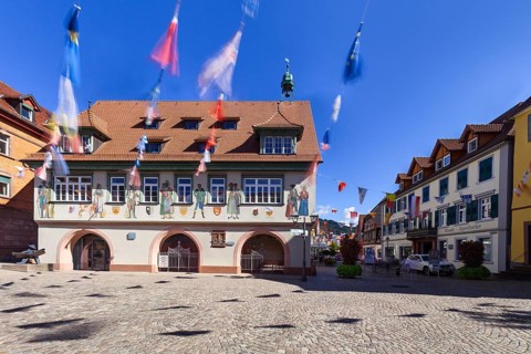 Long exposure of the town hall of Haslach im Kinzigtal