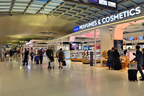 Duty Free Shop for perfumes and cosmetics in the security area