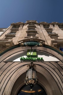 Entrance from the Holiday Inn Hotel in a Historic Palais