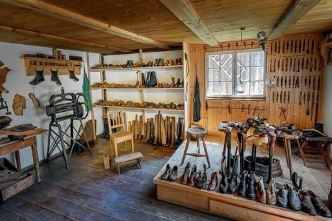 Shoemaker's workshop in the Swabian Open-Air Museum