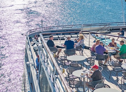Tea Time on the Lido Deck of the cruise ship Vasco da Gama
