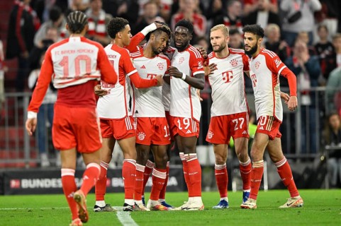 Goal celebrations Kingsley Coman FC Bayern Muenchen FCB