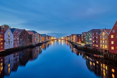 Historic warehouses in Trondheim