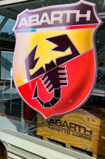 Logo of Italian car tuner automotive tuner brand manufacturer of Abarth with stylised scorpion today part of FIAT and Stellantis