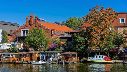 Old villas and new apartment buildings