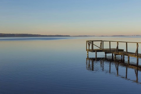 Wooden jetty at Grosser Ploener See
