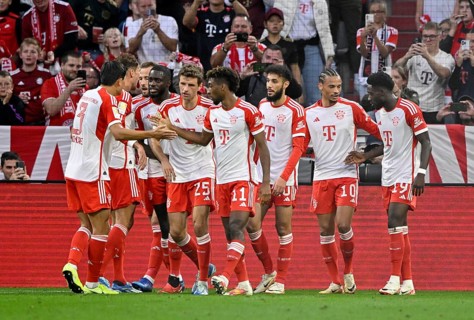 Goal celebrations Kingsley Coman FC Bayern Muenchen FCB