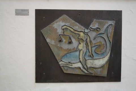 Sculpture prudentia The virtue of prudence by Valentin Spiegelberg