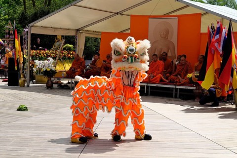 Chinese dragon at the Vesak festival of the Thai community in the Westpark