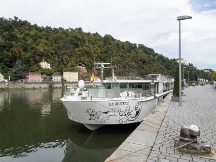 River cruise ship at the quay