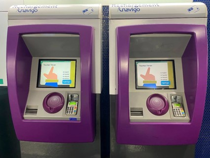 Charging station for smart card