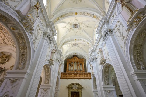 Organ in the baroque church of Marienberg Abbey