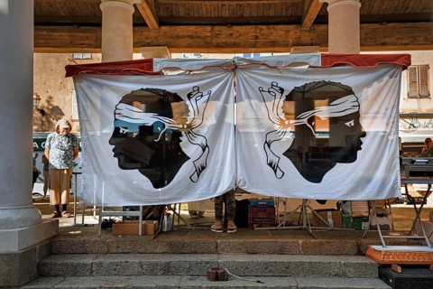 Two Corsican flags