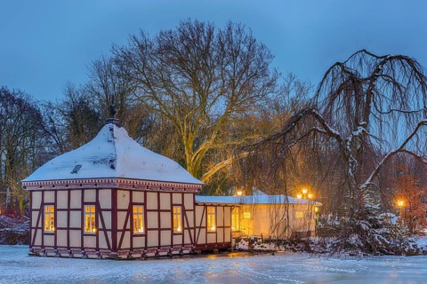 Lustgarten in Winter Stadthagen Germany