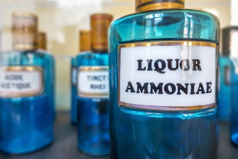Antique apothecary blue glass jar