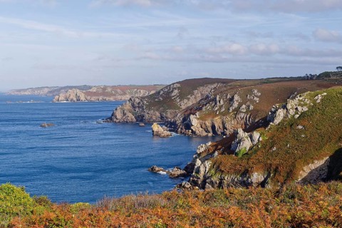 Rocky coast at Pointe de Brezellec