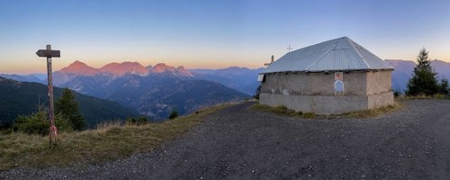 Mountain Chapel at Sunrise