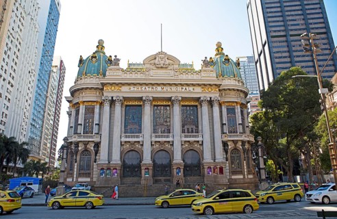 Theatro Municipal or Municipal Theatre at Praca Floriano or Cinelandia