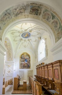 Old frescoes in the baroque church