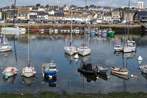 The inland port of Concarneau in Brittany. Finistere