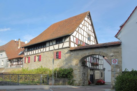 Tanner's house built 16th century and gate of the historic town wall