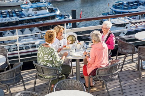 Tea Time on the Lido Deck of the cruise ship Vasco da Gama