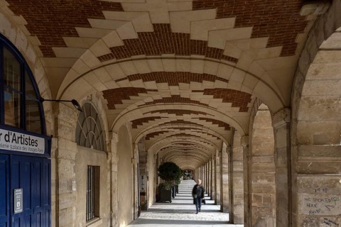 Historic arcade at Place des Vosges