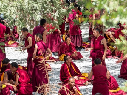Monk discussion at Sera Monastery