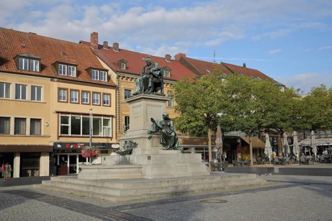 Friedrich Rueckert Monument with Sculptures