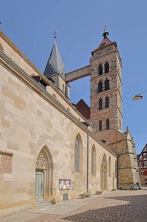 Spires of the Gothic town church of St. Dionys