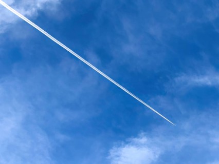 Contrails high thin clouds artificially produced by aircraft engines homomutatus man-made with by jet jet jet jet jet jets turbines by passenger aircraft err chem trails chemtrails