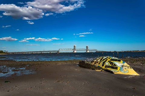 On the Millstone Trail towards the Dead Horse Bay off the Barren Island and Floyd Bennett Field. Brooklyn