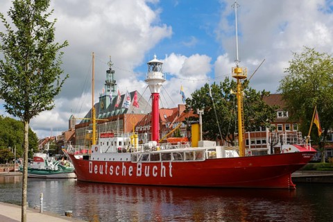 Museum Ship Amrumbank German Bight and the Town Hall