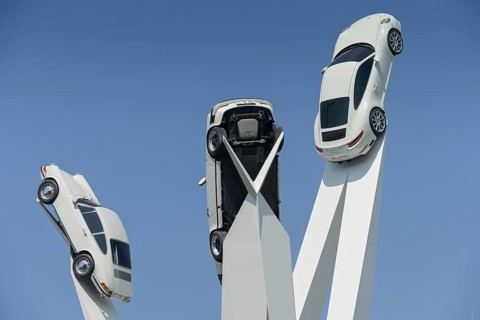 Porsche artwork 'Inspiration 911' at Porscheplatz