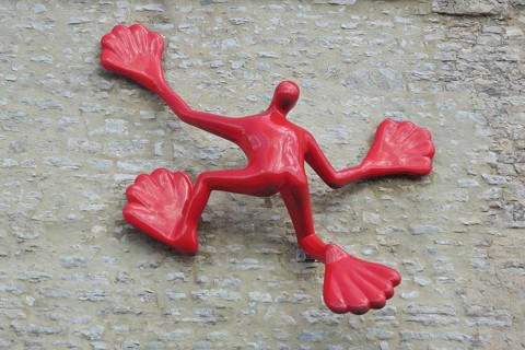 Sculpture Finsman by Rosalie 2008 at the historic city wall