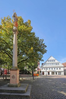 Marian column with Madonna figure