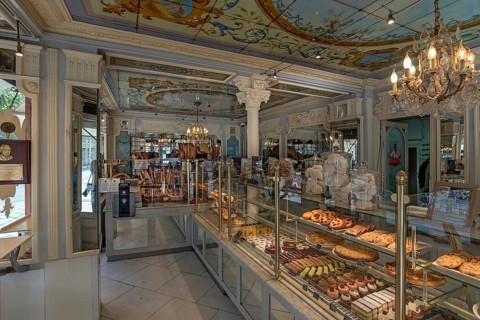 Salesroom of a traditional French bakery and patisserie