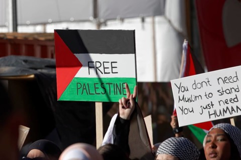 Free Palestine sign