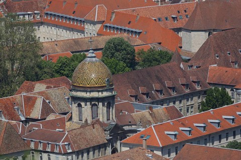 View of roofs and dome of Notre-Dame du Refuge