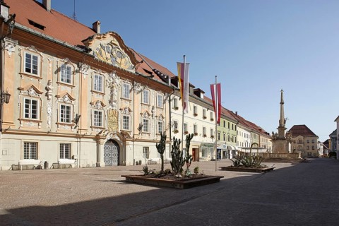 Main square with town hall St. Veit an der Glan