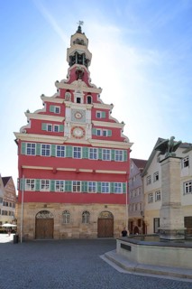 Old town hall built 1420 with tail gable