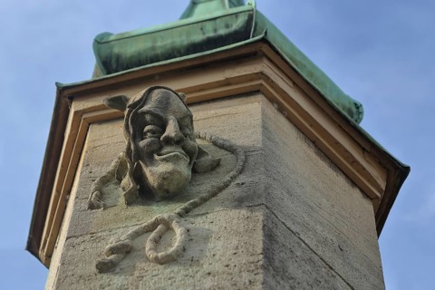 Relief of the executioner figure at the hangman's house